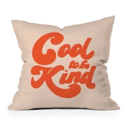 Rhianna Marie Chan 'Cool To Be Kind' Outdoor Throw Pillow Orange - Deny Designs -Crosley Sales Store GUEST ca158583 731b 4d9b 9076 9d6275f626dc