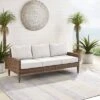 Capella Outdoor Wicker Sofa - Cream/Brown - Crosley