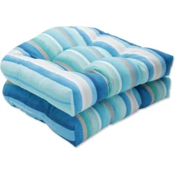 Set Of 2 Outdoor/Indoor Wicker Seat Cushions Dina - Pillow Perfect -Crosley Sales Store GUEST cc07e451 2277 4080 b654 21ab2a198c35