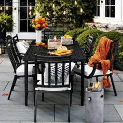 Fairmont Rectangle Steel Patio Dining Table, Outdoor Furniture - Black - Threshold™ -Crosley Sales Store GUEST cc103f92 5bc1 4c8b bbcb d72cc712cef0