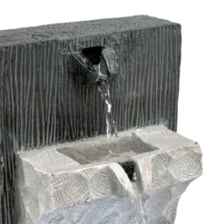 14" Modern Cascading Tabletop Fountain With LED Lights Gray - Alpine Corporation 10 14" Modern Cascading Tabletop Fountain With LED Lights Gray - Alpine Corporation -Crosley Sales Store GUEST cc3ca7f8 13b6 43a7 a728 efa476045ba4