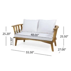 Solano 4pc Outdoor Wooden Chat Set With Rectangular Coffee Table - White/Teak - Christopher Knight Home 31 Solano 4pc Outdoor Wooden Chat Set With Rectangular Coffee Table - White/Teak - Christopher Knight Home -Crosley Sales Store GUEST cdb6e396 cde8 4b25 8fff 274e3b27ac68