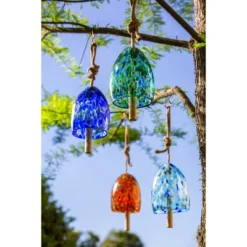 Evergreen Art Glass Speckle Turquoise Bell Chime -Crosley Sales Store GUEST cdfd4b1c 6d9e 4c22 a71c 13a903a1c71b