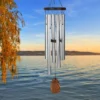 Woodstock Wind Chimes Signature Collection, Affirmation Chime, 25'' Amazing Grace Silver Wind Chime AFASB