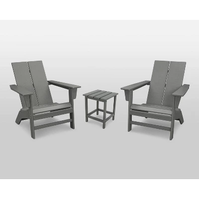 St. Croix 3pc Contemporary Adirondack Set - POLYWOOD 4 St. Croix 3pc Contemporary Adirondack Set - POLYWOOD - Image 4