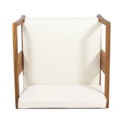 Nicholson Outdoor 4 Seater Acacia Wood Chat Set - Teak/Beige - Christopher Knight Home -Crosley Sales Store GUEST d0730262 cad4 4b6d b73a 670c392ea92f