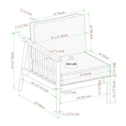 Saracina Home 4pc Modern Boho Eucalyptus Spindle Outdoor Sectional Set -Crosley Sales Store GUEST d25a15f4 447f 4f84 84bf 6ce06bfe8c1a