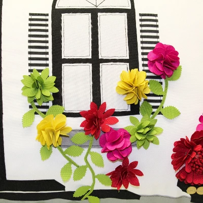 28" X 14" Dimensional Flowers Home Decorative Patio Throw Pillow - Edie@Home 3 28" X 14" Dimensional Flowers Home Decorative Patio Throw Pillow - Edie@Home - Image 3