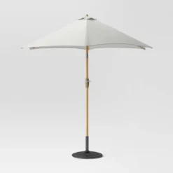 9'x9' Market Patio Umbrella - Light Wood Pole - Threshold™ -Crosley Sales Store GUEST d4427da4 9c2a 44bc 98d3 b83d00a8e056