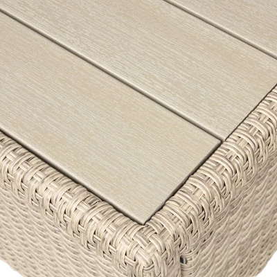 6pc Wicker Patio Set With Benches - Brown/Gray - GODEER 8 6pc Wicker Patio Set With Benches - Brown/Gray - GODEER - Image 8