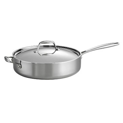 Tramontina Gourmet Tri-Ply Clad 3qt Deep Saute Pan With Lid Silver 1 Tramontina Gourmet Tri-Ply Clad 3qt Deep Saute Pan With Lid Silver