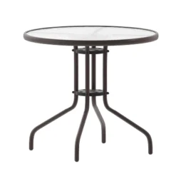 Emma And Oliver 31.5'' Round Glass Top Metal Table With 4 Aluminum Slat Stack Chairs 15 Emma And Oliver 31.5'' Round Glass Top Metal Table With 4 Aluminum Slat Stack Chairs -Crosley Sales Store GUEST d5ce2ad8 f6d7 4268 8d19 d57343569391