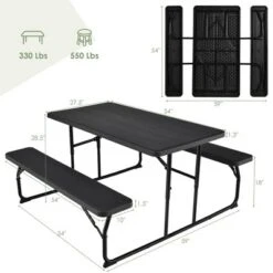Costway Folding Picnic Table & Bench Set For Camping BBQ W/ Steel Frame White/Balck 19 Costway Folding Picnic Table & Bench Set For Camping BBQ W/ Steel Frame White/Balck -Crosley Sales Store GUEST d657c066 6f1f 4b93 993b de327380ed08
