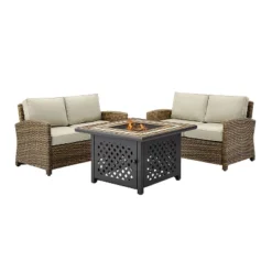 Crosley 3pc Bradenton Steel Outdoor Patio Fire Pit Furniture Set With Two Loveseats Tan/Brown 15 Crosley 3pc Bradenton Steel Outdoor Patio Fire Pit Furniture Set With Two Loveseats Tan/Brown -Crosley Sales Store GUEST d69f95d5 d359 4f29 b3f5 7aa6b0a17c39