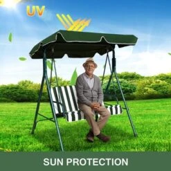 Costway Loveseat Patio Canopy Swing Glider Hammock Cushioned Steel Frame Outdoor Green -Crosley Sales Store GUEST d7d361db 7fc4 4d12 959a 96010f0af281