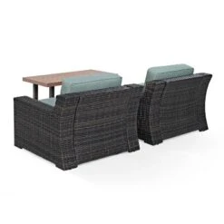 Beaufort 3pc Outdoor Wicker Seating Set With Coffee Table - Mist - Crosley -Crosley Sales Store GUEST d84b12b5 c0b4 4d28 9569 c7ecd6fdbe1d