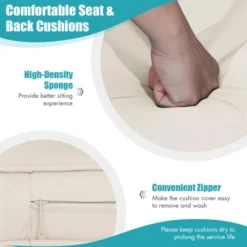 Tangkula Outdoor Porch Swing Bench, Patio Wicker Hanging Swing With Rustproof Chains & Comfortable Cushions Off White/Turquoise/Red/Black 20 Tangkula Outdoor Porch Swing Bench, Patio Wicker Hanging Swing With Rustproof Chains & Comfortable Cushions Off White/Turquoise/Red/Black -Crosley Sales Store GUEST db8eab7b ef34 4cc3 81c9 bef9999bda7f