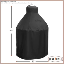 Pure Grill 27-Inch Ceramic Grill Cover For All Large Kamado Charcoal BBQ Grill Brands, Universal Fit Cover - 35" Dia X 45" H -Crosley Sales Store GUEST dce8d6f6 3ee4 4aab 9f52 fa29fb6965dd