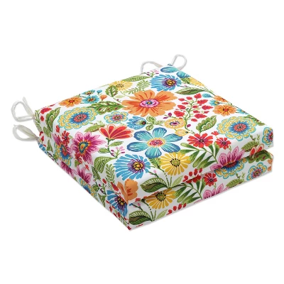 Gregoire Prima Outdoor Squared Corners Chair Pad Set Blue - Pillow Perfect 6 Gregoire Prima Outdoor Squared Corners Chair Pad Set Blue - Pillow Perfect - Image 6