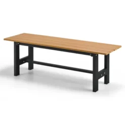 Costway 2PCS Outdoor HDPE Bench With Metal Frame 47'' X 14'' X 16'' For Yard Garden Brown/Black/Gray 16 Costway 2PCS Outdoor HDPE Bench With Metal Frame 47'' X 14'' X 16'' For Yard Garden Brown/Black/Gray -Crosley Sales Store GUEST de1d13f1 3f0b 439a 8d90 cb17742089de