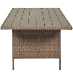 4pc Outdoor Wicker Conversation Set With Cushions - Beige - GODEER -Crosley Sales Store GUEST df9a08e0 fea9 435e b1fe 1752c732c0dc