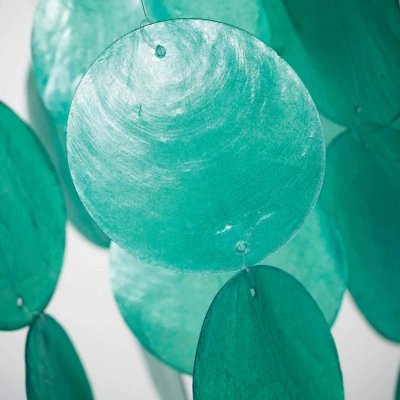 Woodstock Wind Chimes For Outside, Outdoor Decor, Garden And Patio Decor, Capiz Waterfall Wind Chime, 40'' Patina Green Wind Chimes (CWPG) 2 Woodstock Wind Chimes For Outside, Outdoor Decor, Garden And Patio Decor, Capiz Waterfall Wind Chime, 40'' Patina Green Wind Chimes (CWPG) - Image 2