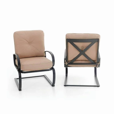 Captiva Designs 3pc Patio Bistro Set With Square Umbrella Table 6 Captiva Designs 3pc Patio Bistro Set With Square Umbrella Table - Image 6