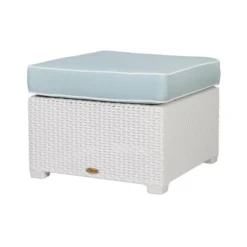 Magnolia Rattan Ottoman - Lagoon -Crosley Sales Store GUEST e50647a9 25e8 4f9b 9c42 11ba080f666e