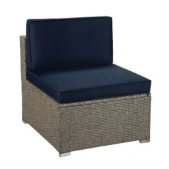 5pc Outdoor Rattan Wicker Sectional Conversation Set With Cushions - Gray/Navy - GODEER 12 5pc Outdoor Rattan Wicker Sectional Conversation Set With Cushions - Gray/Navy - GODEER -Crosley Sales Store GUEST e5adb67b d8cd 480e 8b5f 2a2478241ab0