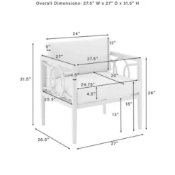 Ashford 4pc Outdoor Metal Conversation Set - Cream - Crosley -Crosley Sales Store GUEST e7e18393 d29b 4c06 ae1f f0f0118db425