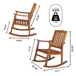 Penny Classic Slat-Back Acacia Wood Patio Outdoor Rocking Chair - JONATHAN Y -Crosley Sales Store GUEST e8e17483 1592 4d07 a716 9f6c34c2de70