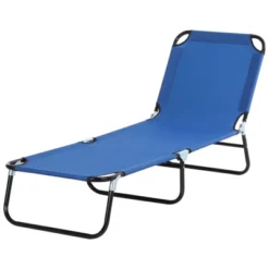 Outsunny Portable Outdoor Sun Lounger, Lightweight Folding Chaise Lounge Chair W/ 5-Position Adjustable Backrest For Beach, Poolside And Patio -Crosley Sales Store GUEST eb7b733d 68f5 4a0f 88f9 128380cc5fac