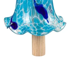 Evergreen Art Glass Speckle Blue Floral Shaped Bell Chime- 7 X 7 X 7 Inches Outdoor Decor -Crosley Sales Store GUEST ecc023c9 d3f0 4fc6 ae3c e0bf4010f8d0