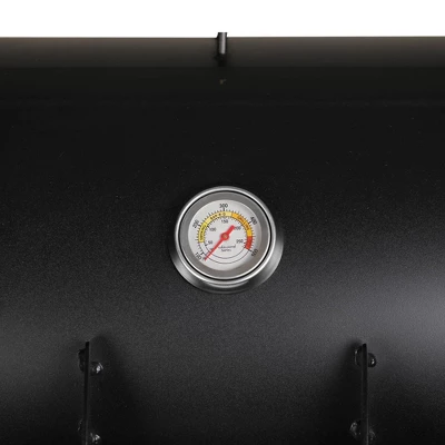 Captiva Designs E02GR006 Offset Charcoal Smoker - Black 6 Captiva Designs E02GR006 Offset Charcoal Smoker - Black - Image 6