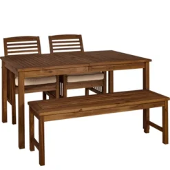 Ravenscroft 4pc Acacia Wood Patio Dining Set - Saracina Home 17 Ravenscroft 4pc Acacia Wood Patio Dining Set - Saracina Home -Crosley Sales Store GUEST ed44c97f 3ef4 47b8 a053 68a2d0bee986