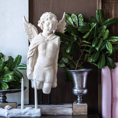 A&B Home Outdoor Decor Garden Angel Bust - Antique White 1 A&B Home Outdoor Decor Garden Angel Bust - Antique White
