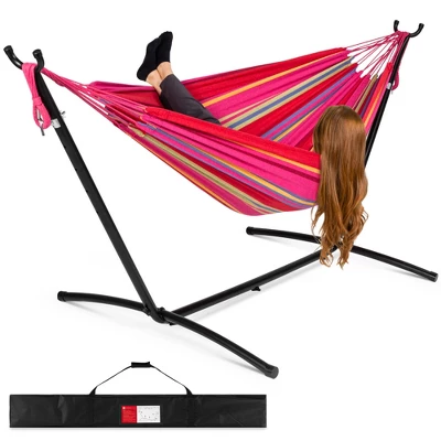Best Choice Products 2-Person Brazilian-Style Cotton Double Hammock With Stand Set W/ Carrying Bag 15 Best Choice Products 2-Person Brazilian-Style Cotton Double Hammock With Stand Set W/ Carrying Bag - Image 15