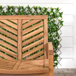 Slatted Chevron Acacia Wood Patio Loveseat – Saracina Home -Crosley Sales Store GUEST ee7aca78 cc7a 49fa b19f 796caa3028c9