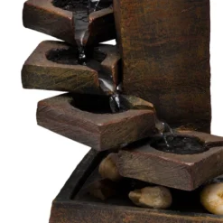 11" Resin Tiered Stone Eternity Tabletop Fountain Brown - Alpine Corporation -Crosley Sales Store GUEST eed087cd 48a7 4383 a74d 369ff755a78f