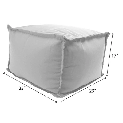 Outdoor Bean Filled Pouf/Ottoman In Sunbrella Canvas Pacific Blue - Jordan Manufacturing 3 Outdoor Bean Filled Pouf/Ottoman In Sunbrella Canvas Pacific Blue - Jordan Manufacturing - Image 3