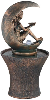 John Timberland Crescent Moon Modern Bubbler Outdoor Floor Water Fountain With LED Light 34" For Yard Garden Patio Home Deck Porch Exterior Balcony 7 John Timberland Crescent Moon Modern Bubbler Outdoor Floor Water Fountain With LED Light 34" For Yard Garden Patio Home Deck Porch Exterior Balcony - Image 7