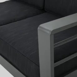 Cape Coral 5pc Aluminum Sofa Set With Cushions - Dark Gray - Christopher Knight Home -Crosley Sales Store GUEST f09fd5a8 fd61 49cc a727 b1031779c325