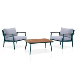 3pc Peakey Aluminum Patio Conversation Set Gray/Green/Oak - MiBasics 7 3pc Peakey Aluminum Patio Conversation Set Gray/Green/Oak - MiBasics -Crosley Sales Store GUEST f1262cd6 f9b4 4868 b54d fa7cd998fe52