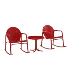 Griffith 3pc Outdoor Rocking Chair Set - Red - Crosley -Crosley Sales Store GUEST f186d6ca 8f4e 4360 8da8 ff811963fd3f