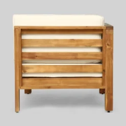 Oana 4pc Acacia Wood Patio Sectional Chat Set W/ Cushions - Christopher Knight Home -Crosley Sales Store GUEST f1b2c871 c6b9 4d91 85be 2e034e9eb4d8