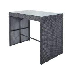 5pc Outdoor Rattan Bar Set With Stools & Cushions- Gray - WELLFOR -Crosley Sales Store GUEST f27978b4 a1da 46bf ae0b c9037d1ebe59