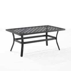 4pc Alistair Outdoor Steel Conversation Set Creme/Matte Black - Crosley -Crosley Sales Store GUEST f307b5e1 cf5c 4b63 a7bd 6b704659abc1