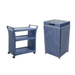 2pc Maksville Contemporary Outdoor Serving Cart & Trash Can - MiBasics -Crosley Sales Store GUEST f3178b89 169b 46cd b511 6ef61f4bcc81