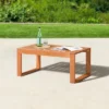 Grafton 39.5" Eucalyptus Wood Outdoor Coffee Table - Natural - Alaterre Furniture