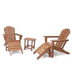5pk Plastic Resin Adirondack Chair With Side Table & Ottoman - EDYO LIVING -Crosley Sales Store GUEST f3fac928 d512 4318 9330 b312e48b1e81